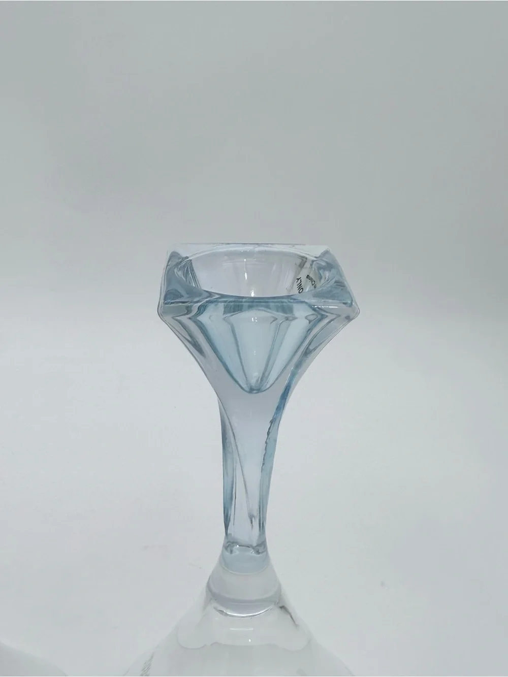 Vtg. LTD Bombay Blue Sapphire Mariner Martini Glasses Set W/Built In Shot Glass